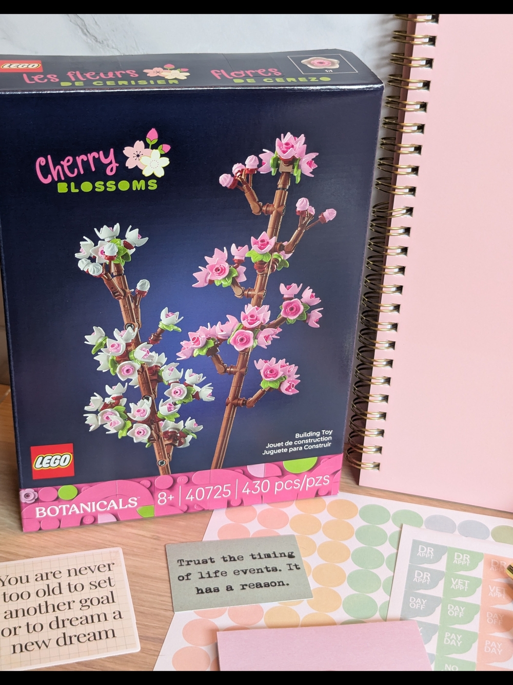 Lego Cherry Blossoms & '26-'27 Planner Set - Picture 2 of 10